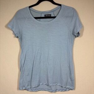 Ibex Womens Merino Wool T-Shirt Med Blue Lightweight Performance Gorpcore READ